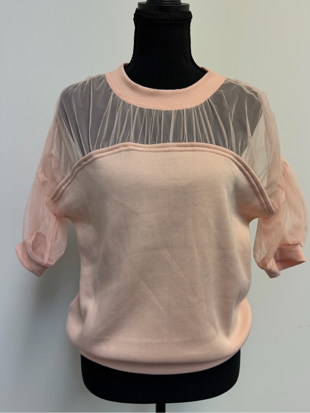 Anthropologie Maeve Sheer insert Pink Pullover Top - Picture 5 of 13
